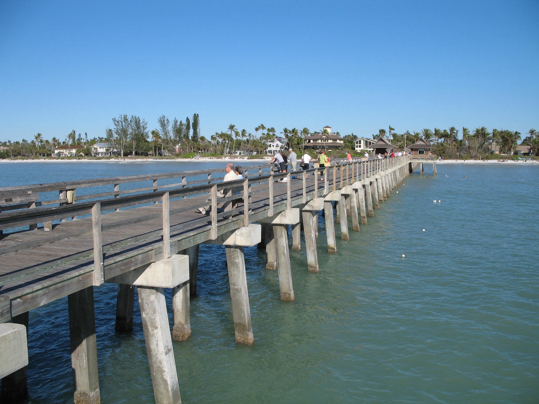 The Naples Pier reaching into the Gulf of Mexico